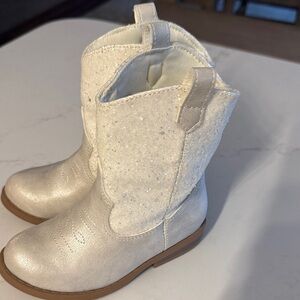 Kids Shimmering Silver Boots